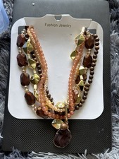 Multicolor Beaded Charm Necklace Ball/Bead Ch...
