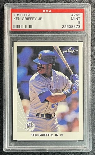 KEN GRIFFEY JR. PSA 9 1990 LEAF BASEBALL #245 MARINERS 8373