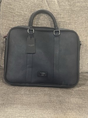 NWT OFFERS WELCOMED Ted baker navy Textured Spaidi Document Bag