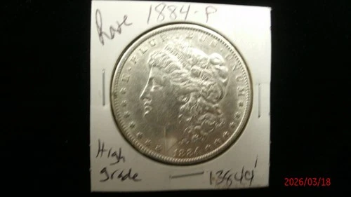 1884-P AU Morgan Silver Dollar #3844