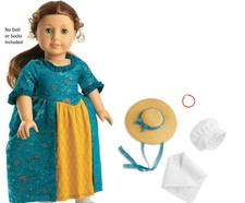 American Girl Doll BEFOREVER Felicity Dress accessories bonnet necklace NODOLL