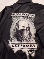 RARE Famous Stars And Straps Get Money Wind Breaker BIG LOGO NWT Sz XL Y2K Blink