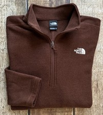 THE NORTH FACE 1/4 ZIP SWEATER FLEECE BROWN MENS XL EXCELLENT CONDITION