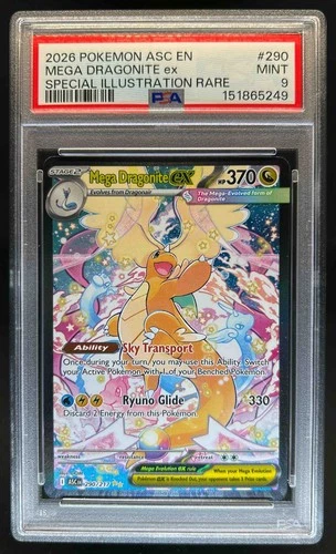 2026 Pokemon Mega Dragonite ex Special Illustration Rare #290/217 PSA 9