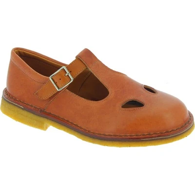 Chaussures salomé Homme en cuir marron artisanales semelle en caoutchouc - Photo 1/4