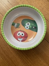 Vintage Original VeggieTales Melamine Bowl Zak Designs Bob Larry Jr 5.5  2000