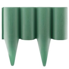 Wood Effect Plastic Lawn Edging 2.5m Garden Border Palisade Flexible Path Fence