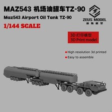 3D Printed 1/144 Russian MAZ543 Airport Oil Tank TZ-90 Unpainted Model Kit