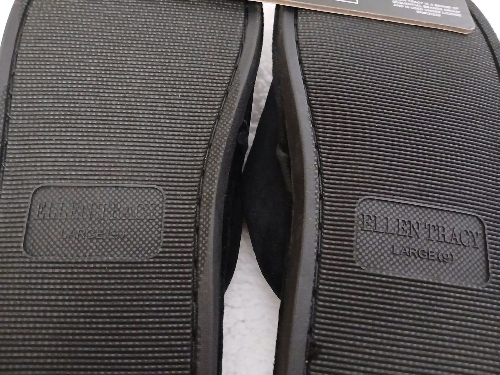 PANTOFOLA D’ORO Pantofole nere in memory foam taglia 9 grandi Ellen Tracy