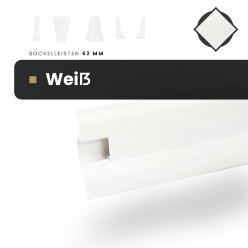 Sockelleisten 62mm ab 20m bis 100m Leisten Fussleisten 62x23mm für Laminat - Bild 18 von 48