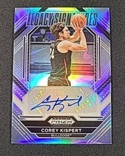 Corey Kispert 2023 Panini Prizm Draft Picks AUTO SILVER PRIZM LEGACY SIGNATURES 