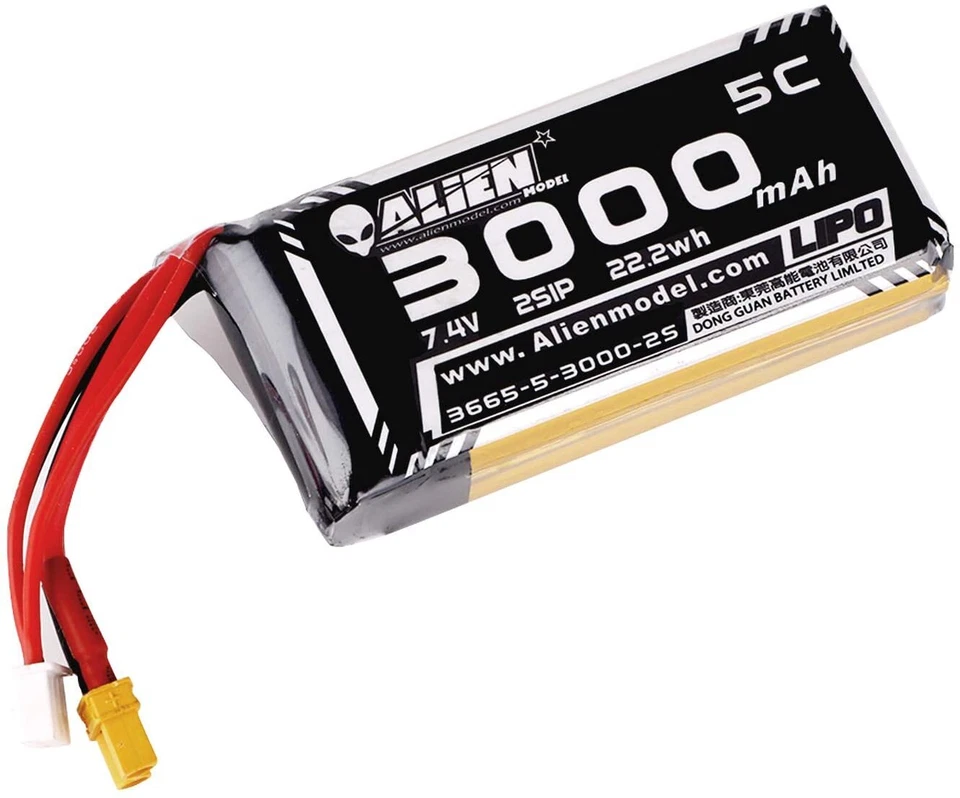 2x 3000mAh 7.4V 2S Lipo Battery XT30 Plug for RadioMaster TX16S Hall Jumper RC - Image 3 of 4
