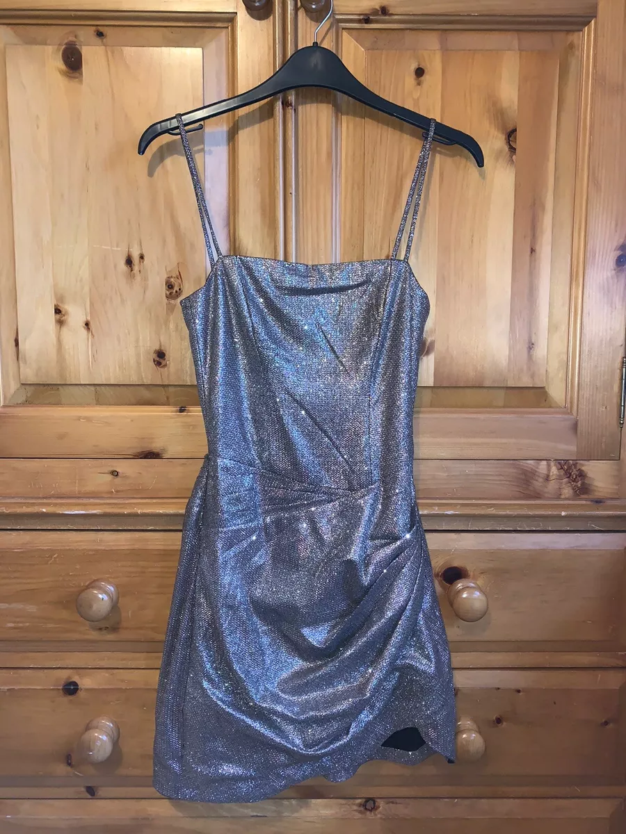 House of CB Socorro Sparkly Drape Dress XS 6 RRP 99
