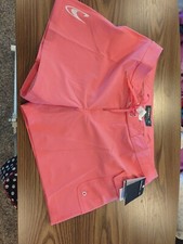 O Neill Swim Hyperfreak Saltwater Solids Side Pocket Board Shorts Size 9 Coral