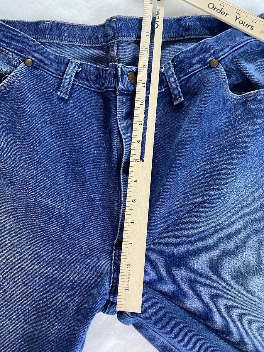 Vintage Wrangler Jeans Men's 42x32 1960s Label Tag in Blue Vintage Wrangler Jeans Men's 42x32 1960s Label Tag in Blue