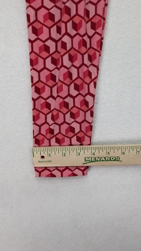 LuLaRoe Girls Leggings One Size Red Pink Heart Geometric Print Stretch - Picture 8 of 16