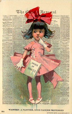 Postcard The Want Ser. 86 The Childs Journal 861 Newspaper Want Ad Dance Partner