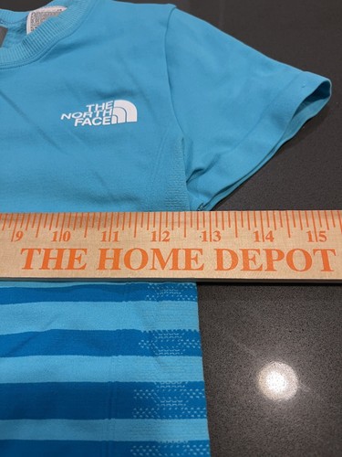 The North Face Girls’ Round N Round Tee Blue Curacao Size Small-Medium - Picture 3 of 6
