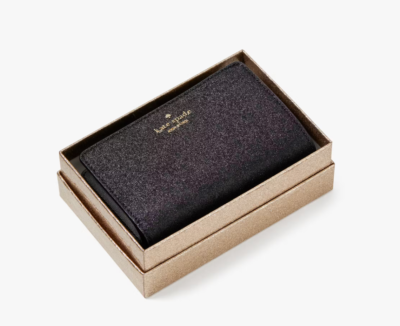 新品】 kate spade 長財布Glimmer Boxed グリッター