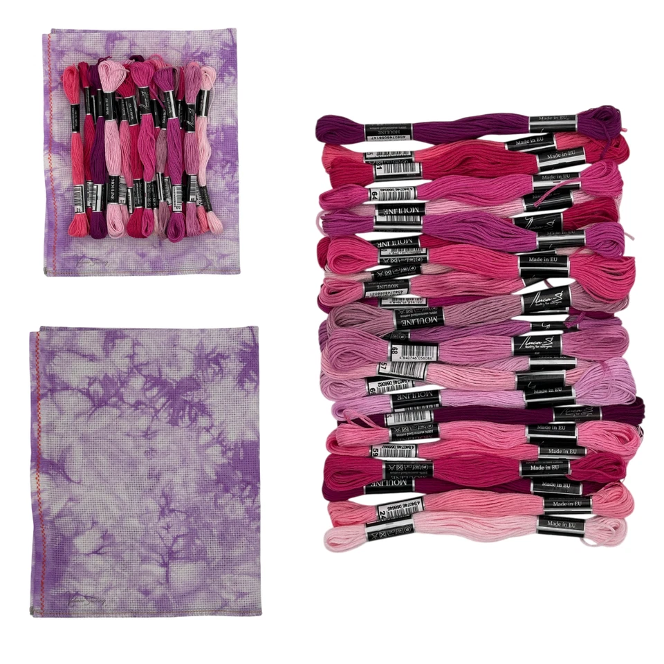 Juego de hilo y tela para bordar VolcanoStitching Tonos de rosa Foto 2 de 4