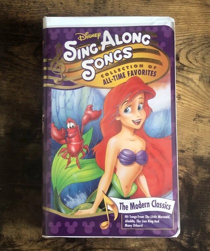 Sing Along Songs Disney The Modern Classics Vhs w/ Sing Along Book And More