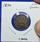 1870 Indian Head Cent Fine Details Corroded (132)