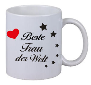 Kaffee Tasse Becher Beste Frau Der Welt Geschenk Weihnachten Ehefrau Ebay