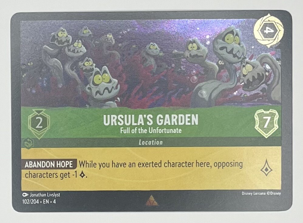 Ursula's Garden 102/204 Cold Foil Disney Lorcana Ursula’s Return NM
