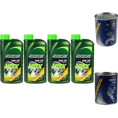 4L Engine Oil FANFARO VDX 5W-30 1x MANNOL Motor Doctor ADDITIVE + Flush Motor