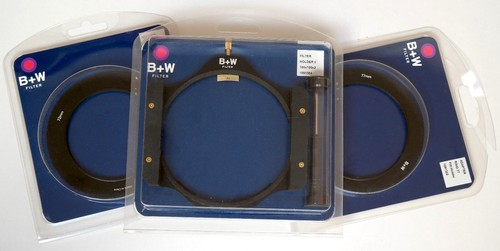 SALE: B+W 3-slot 100mm Filter Holder II (100x100x2mm) +72mm & 77mm Adapter Rings