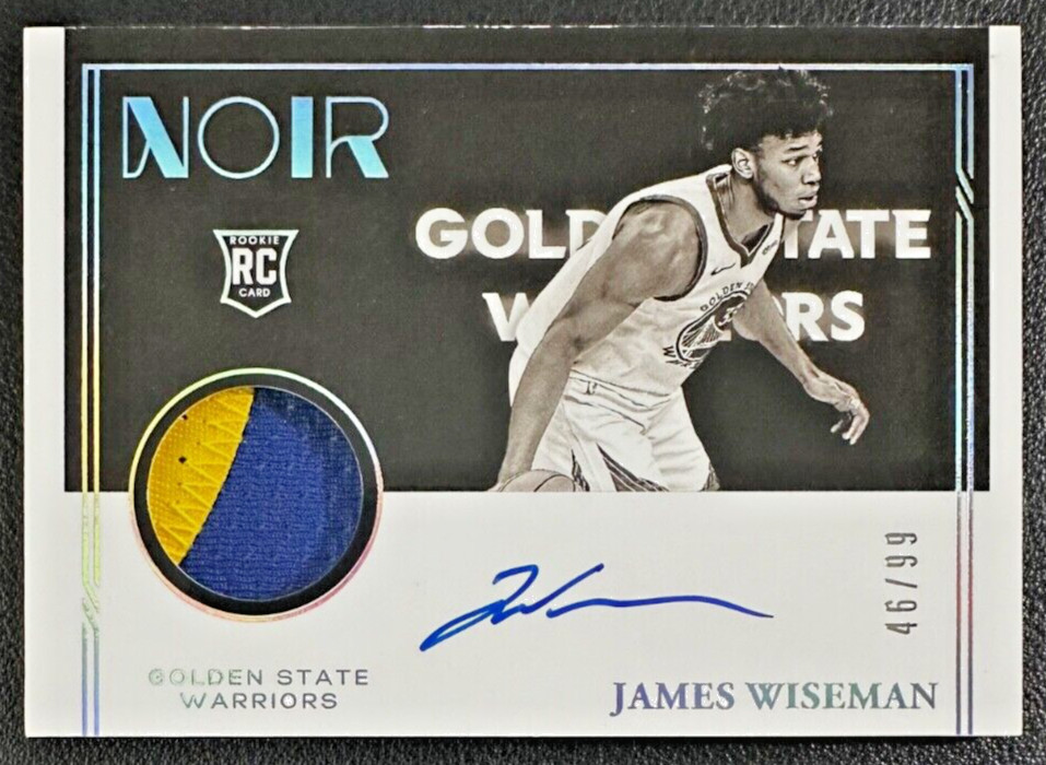 JAMES WISEMAN 2020-21 Panini Noir Black & White Rookie Patch Autograph RC 46/99