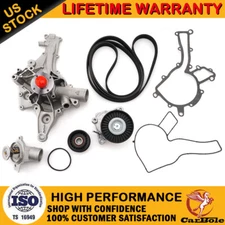 Water Pump Kit For Mercedes Benz C320 E320 CLK320 ML320 w/ Belt Tensioner Pulley