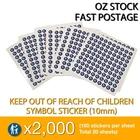 Warning Sticker Adhesive Label "Keep out of reach of children" symbol  - 2000pcs