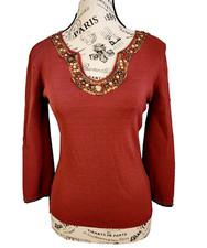 JOSEPH A. brown blouse- size S
