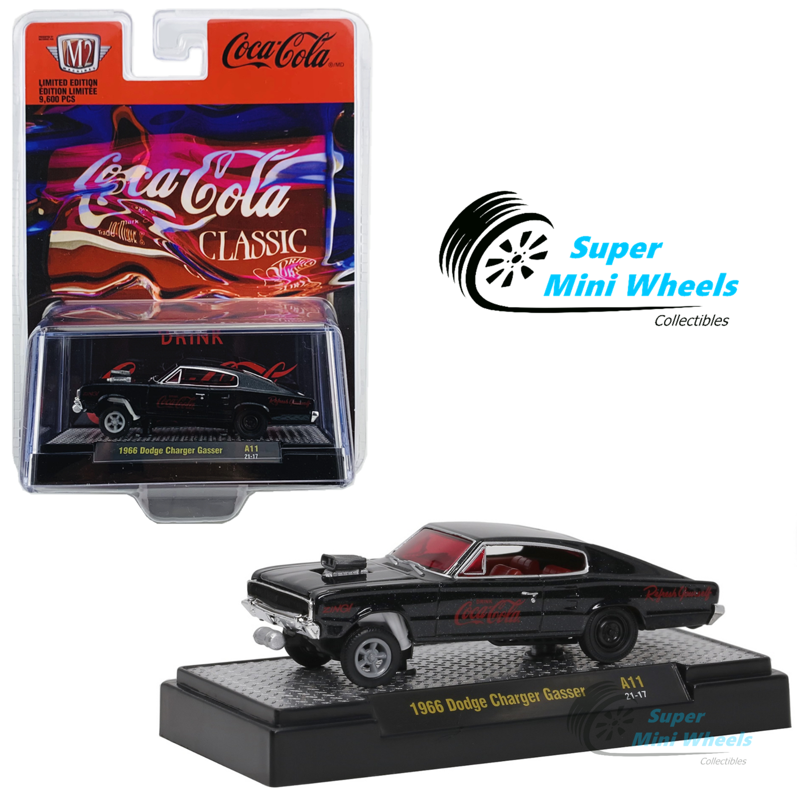 M2 Machines 1966 Dodge Charger Gasser Coca-Cola Christmas Polar