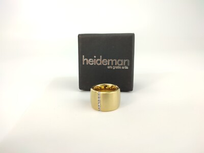 Damenring Swarovski Zirkonia - HEIDEMAN - hr8002-7-1-50 Edelstahl Gold - Gr. 50