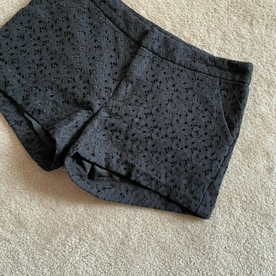 Pantalones Cortos Nicole By Nicole Miller Para Mujer 2 Negros Encaje Crochet OT Foto 4 de 4