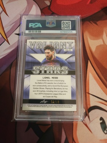 Psa 8 NM-MT 2020 Leaf Best of Sports Valiant Stars Orange /50 Lionel Messi VS-12 - Picture 4 of 4