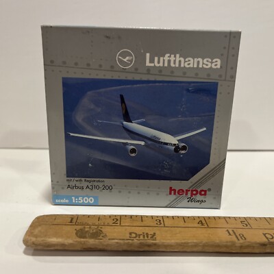 1:500 Herpa Lufthansa Airlines Airbus A310 200 Jet Toy Model Die Scale Wings