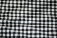 1-1/2 YARDS SMALL BLACK AND WHITE CHECK - 100 COTTON FABRIC