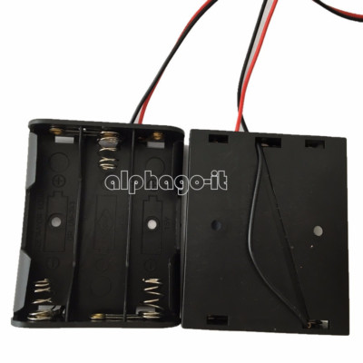 5 Stück NEU Kunststoff Batterie Aufbewahrungskoffer Box Halter für 3 x AA 3xAA 4,5V Draht Leitung