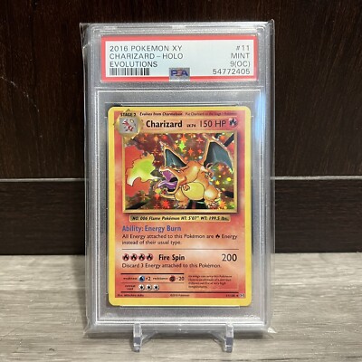 POKEMON CARD XY CHARIZARD PSA 9 OC MINT EVOLUTIONS HOLO #11 2016