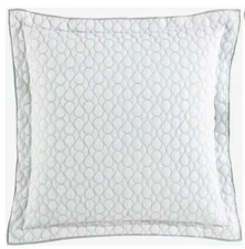 TWO CROSCILL SAYLOR European Pillow sham  EURO  LIGHT GRAY 26 in x 26 in