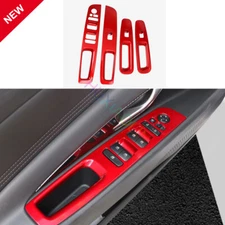 For Hyundai Elantra 2021-23 Red Glossy Glass Window Lifting Panel Decoration 4x