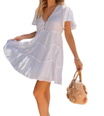 show me your mumu alyssa mini dress Show Me Your Mumu Alyssa Mini Dress White Volle NWT Size XS New MSRP $158
