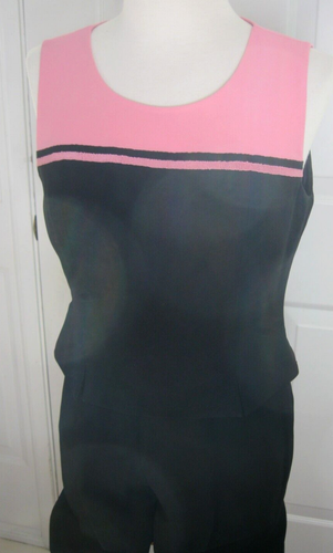 Casper A.S.L. Petite Women's Pink & Black Suit 3 pc: Jacket, Blouse, Pants sz 8P - Picture 3 of 18
