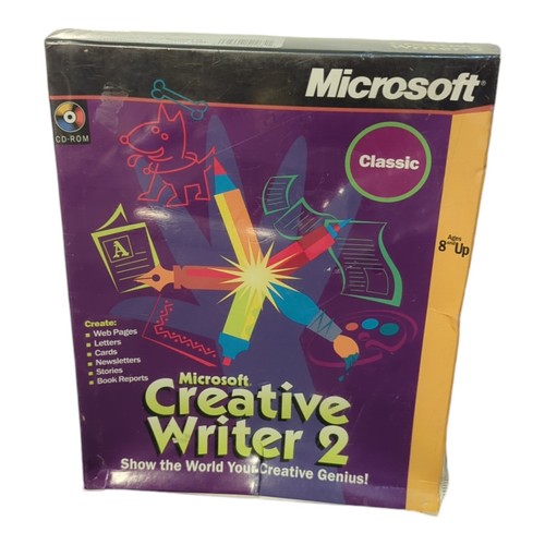 Microsoft Creative Writer II 2 CD Rom Windows Sealed New W