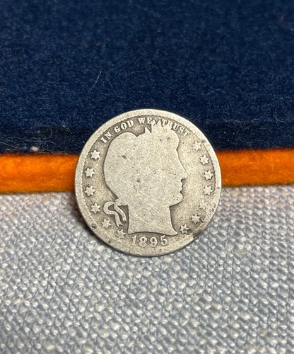 (#101897) Barber Quarter: 1895.  AG.