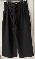 H  M Ladies Dress Pants-Size 10-Black-Wide Legs
