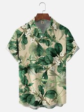 Vintage Botanical Floral Art Hawaiian Shirt